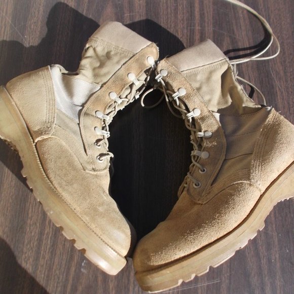 ALTAMA HOT WEATHER VENTED DESERT TAN COMABT BOOTS 7.5W VIBRAM SOLES JC 60121 main image 11